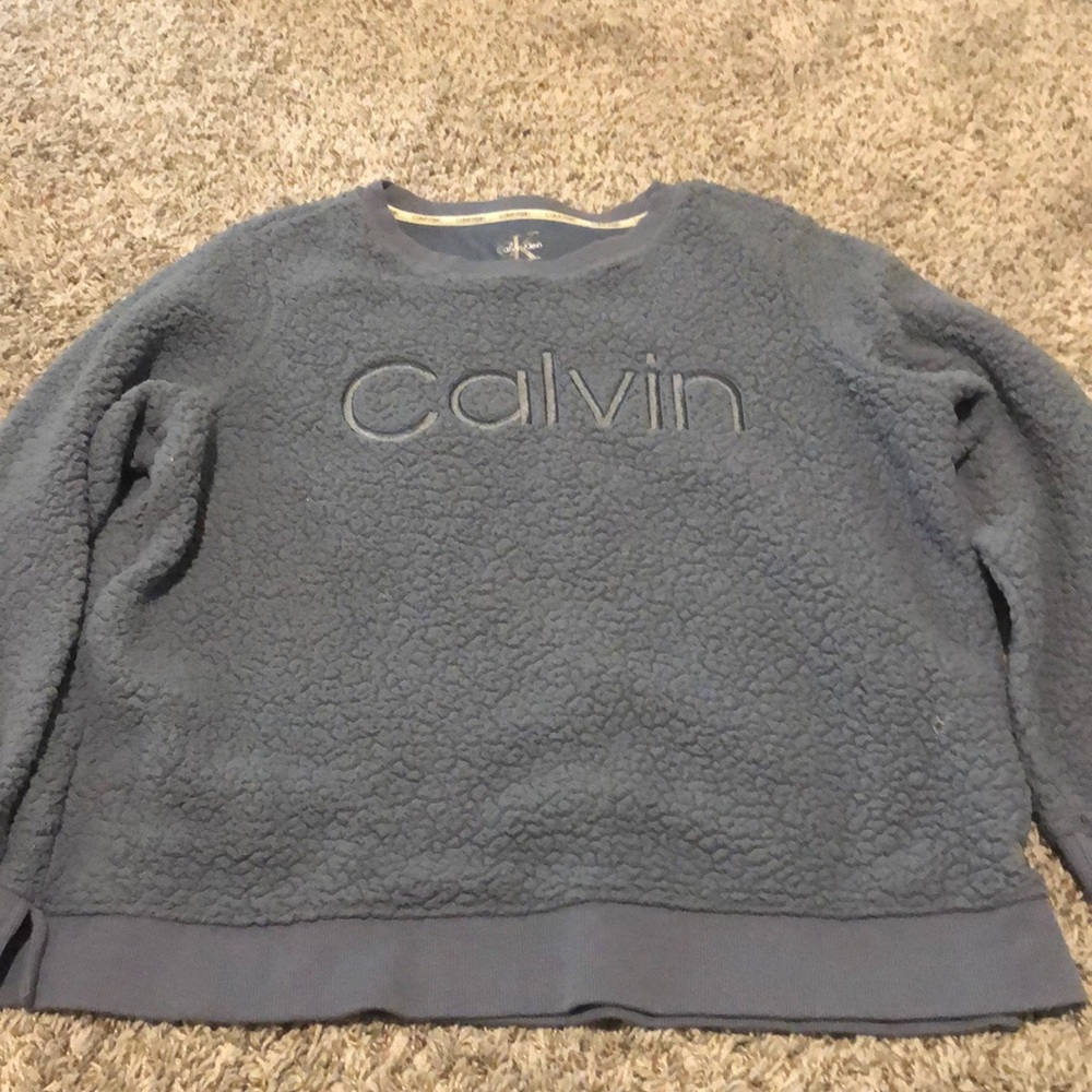 calvin klein sherpa sweatshirt